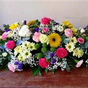 Colourful Casket Spray
